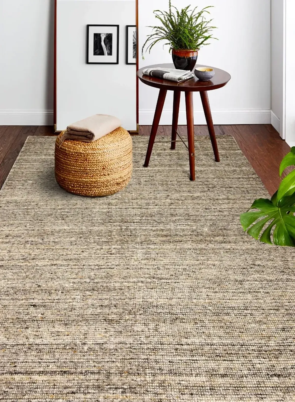 Savannah Novak 8 x 10 Wool Hand Loomed Taupe Area Rug