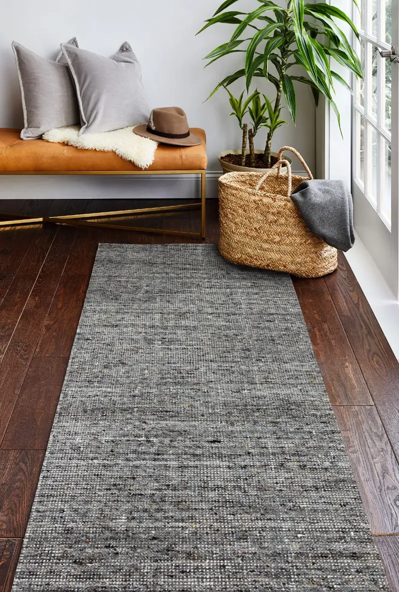 Savannah Norvil Wool Hand Loomed Gray Runner