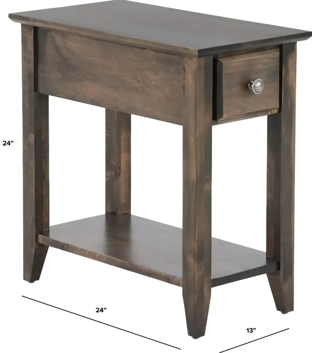 Archbold Dark Brown Chairside Table