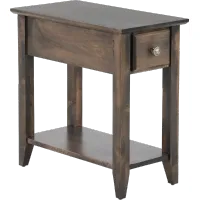 Archbold Dark Brown Chairside Table