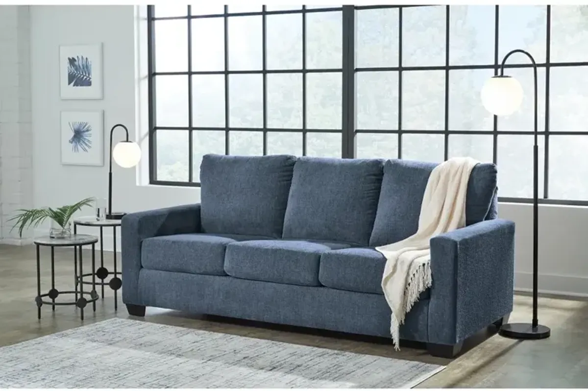 Rannis Navy Blue Queen Sleeper Sofa