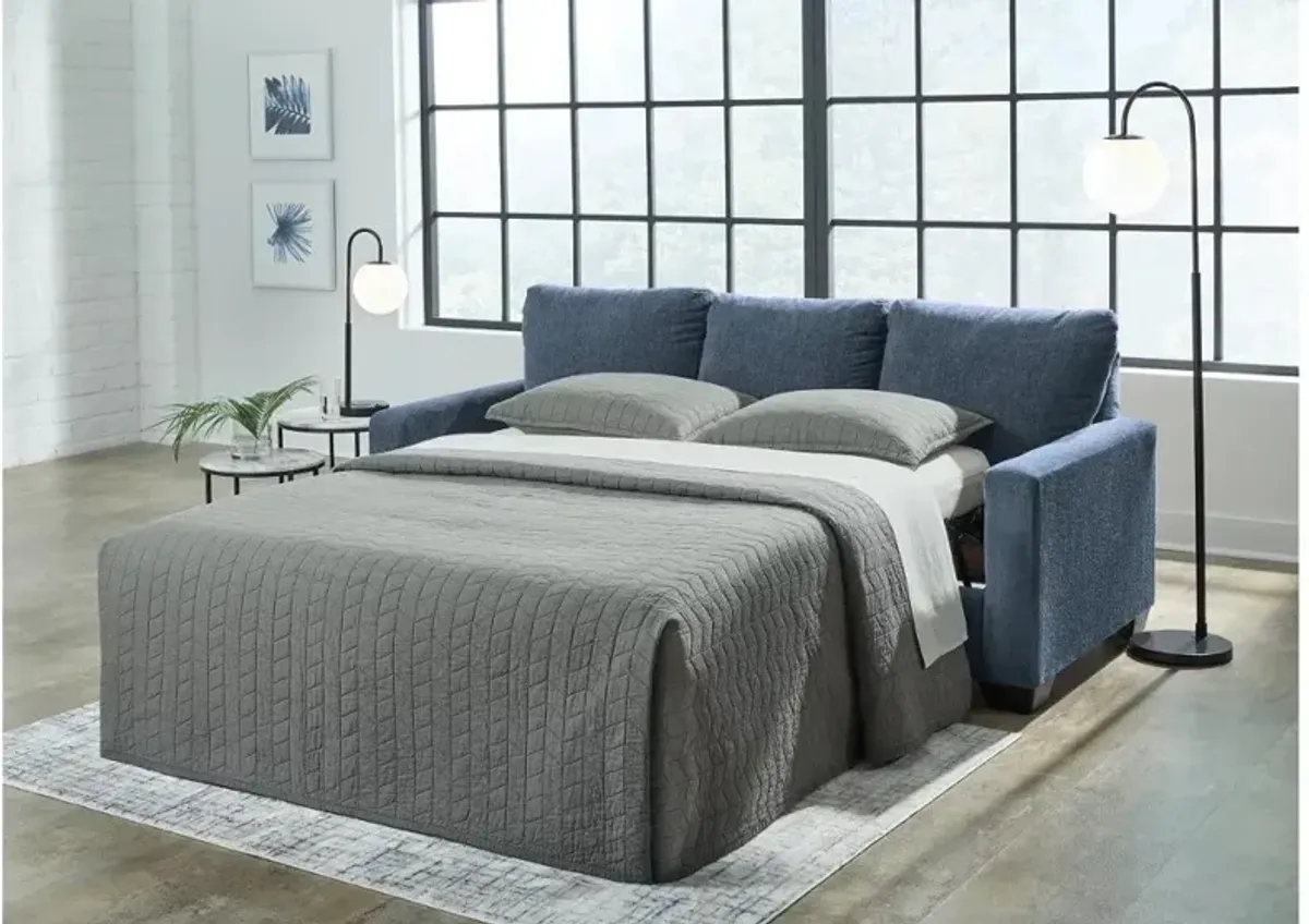 Rannis Navy Blue Queen Sleeper Sofa