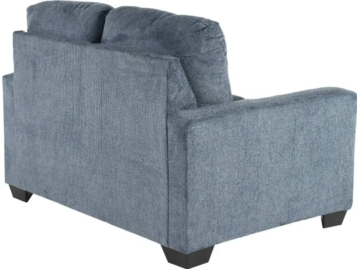 Rannis Navy Blue Twin Sleeper Sofa