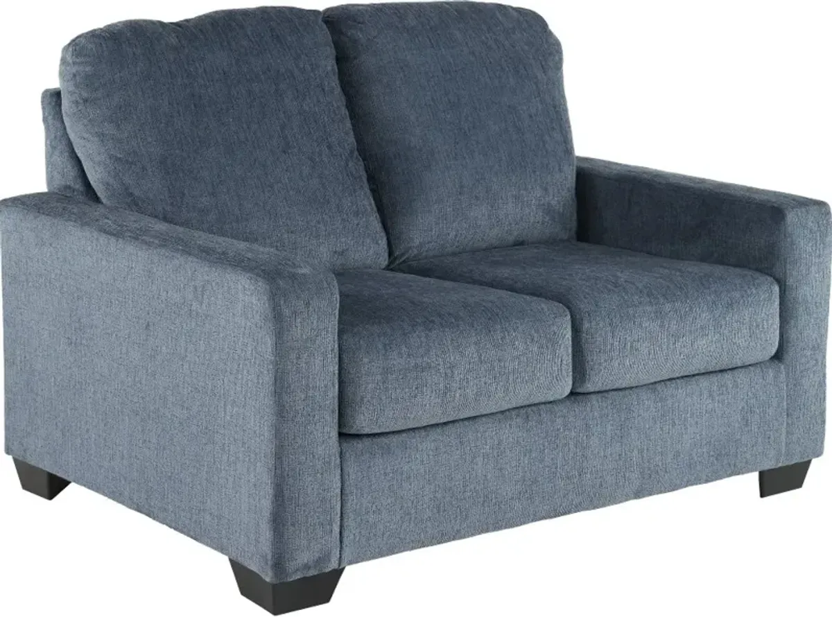 Rannis Navy Blue Twin Sleeper Sofa