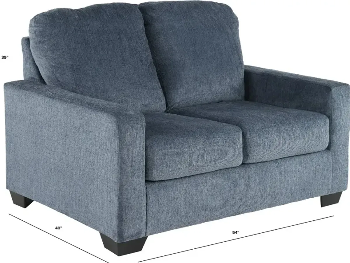 Rannis Navy Blue Twin Sleeper Sofa