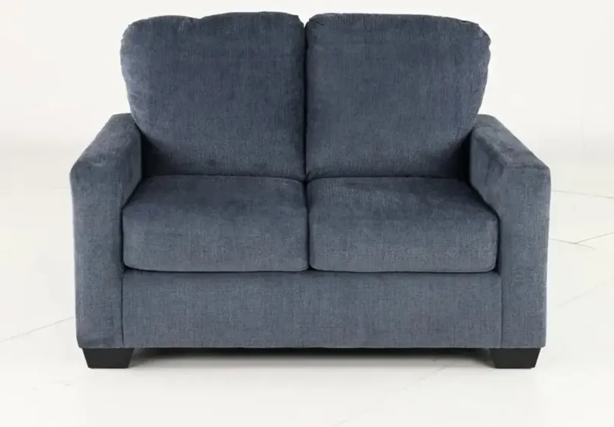 Rannis Navy Blue Twin Sleeper Sofa