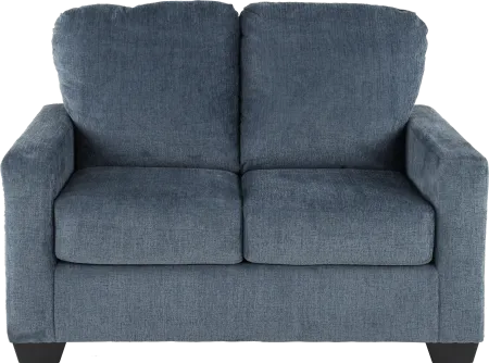 Rannis Navy Blue Twin Sleeper Sofa