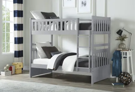 Oakley Gray Twin-over-Twin Bunk Bed