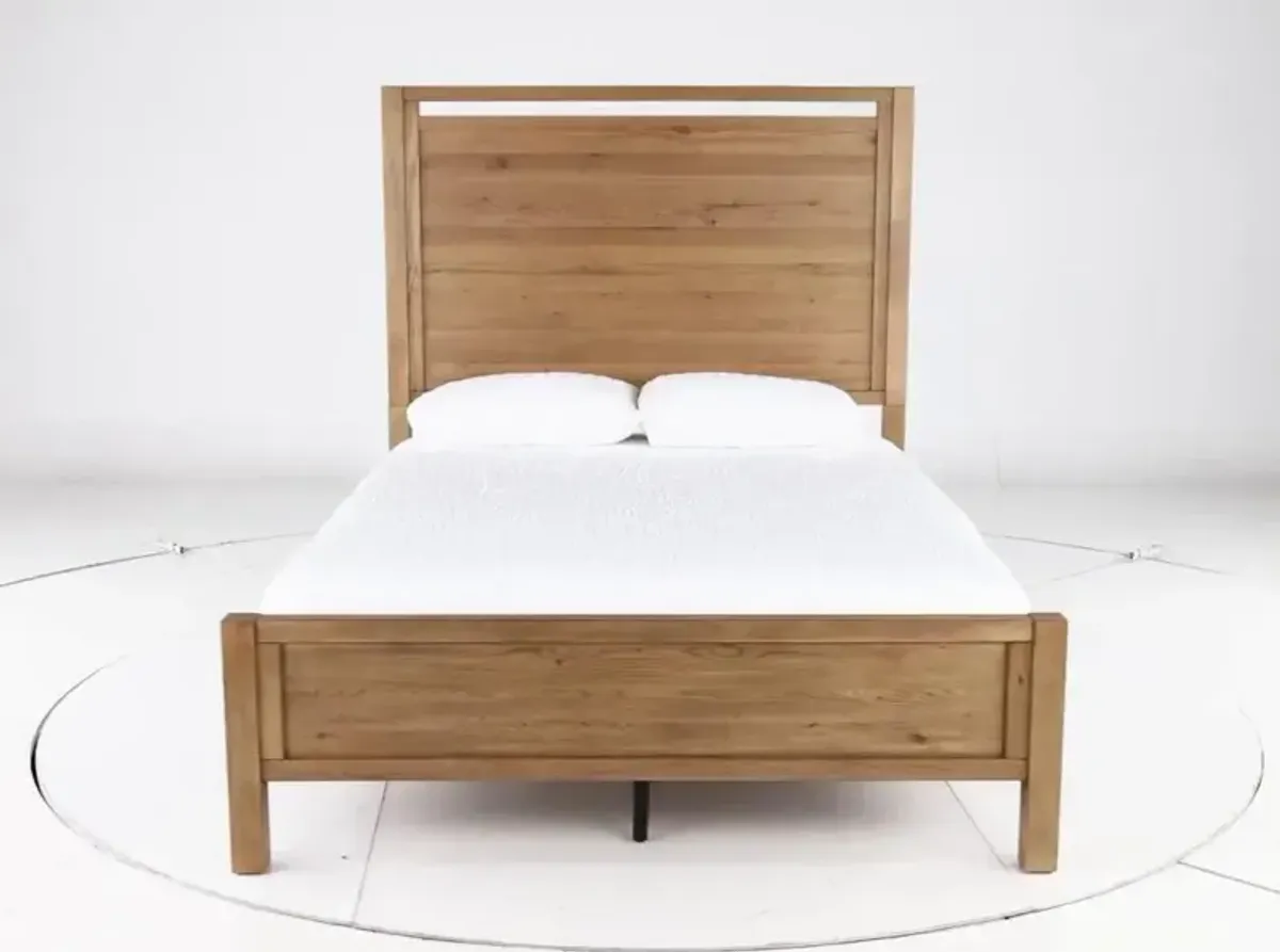 Boho Sandstone Tan King Panel Bed