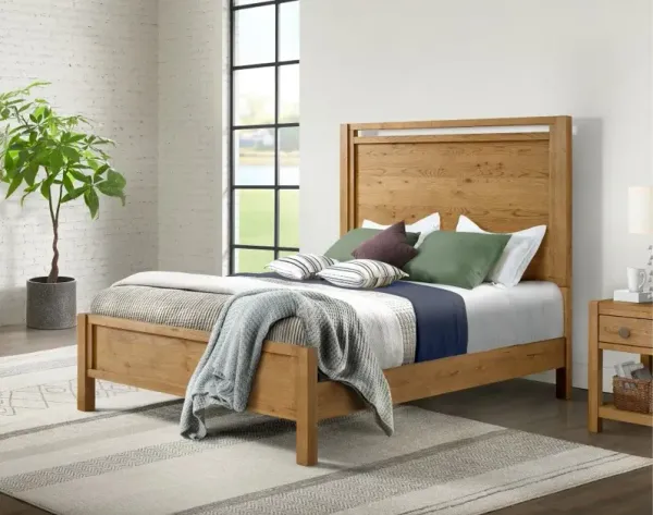 Boho Sandstone Tan King Panel Bed