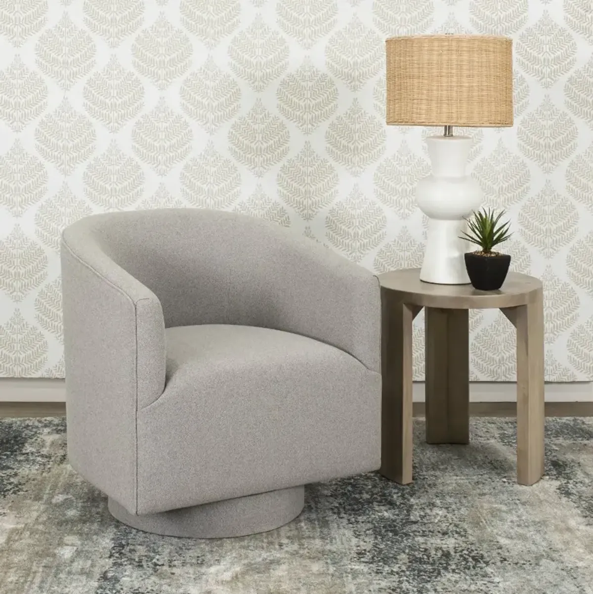 Brylee Gray Swivel Accent Chair