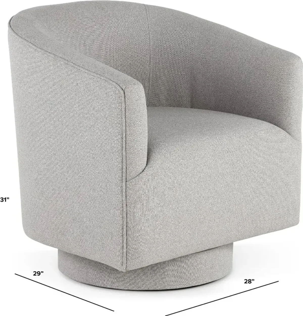 Brylee Gray Swivel Accent Chair