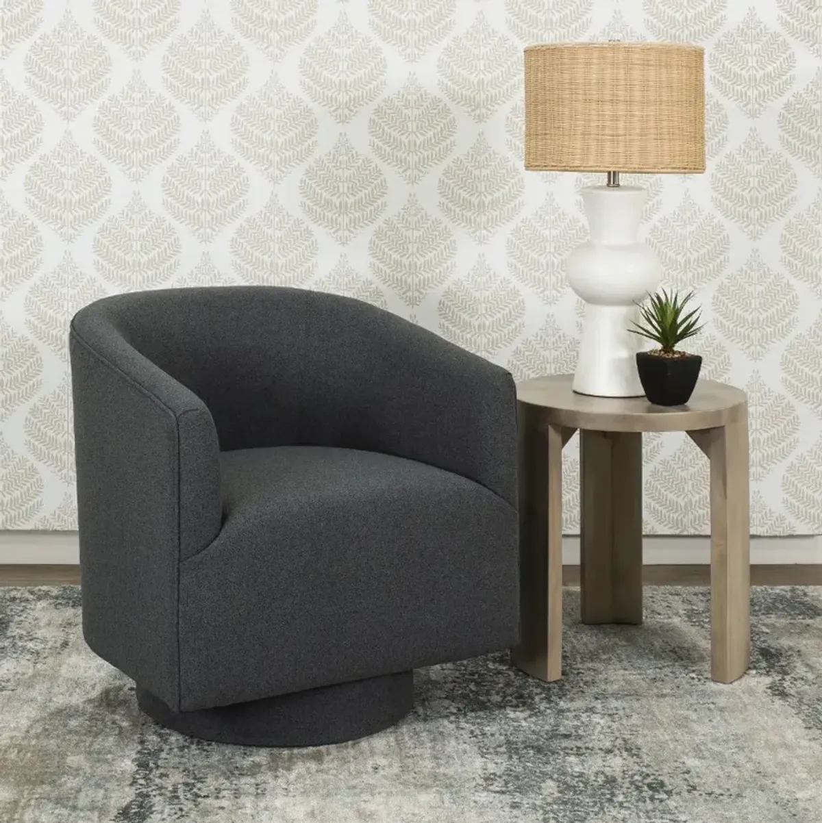 Brylee Blue Swivel Accent Chair