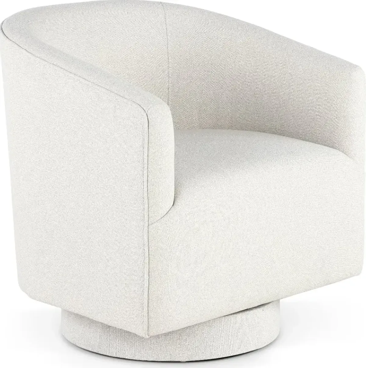 Brylee White Swivel Accent Chair