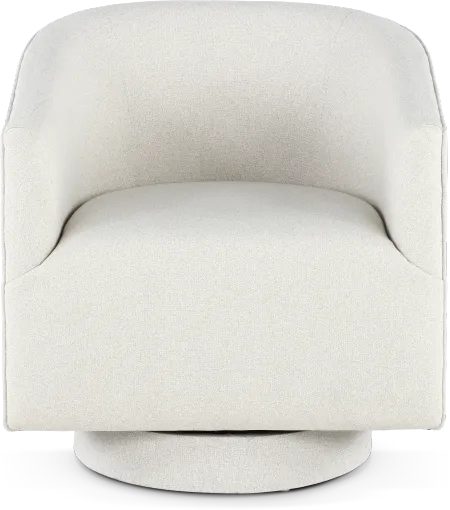 Brylee White Swivel Accent Chair