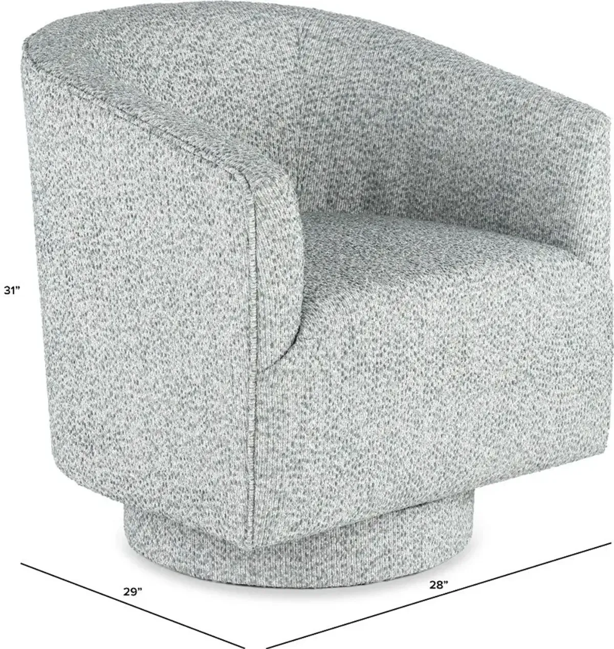 Brylee Gray Swivel Accent Chair