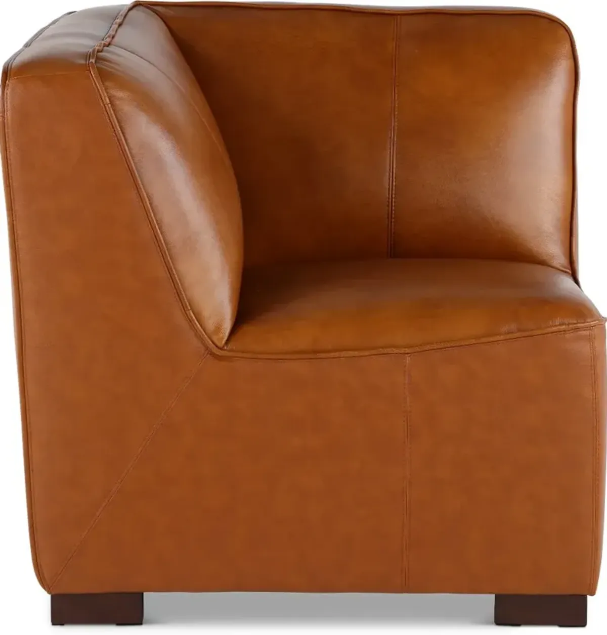 Denver Tobacco Brown Leather Modular Corner Chair