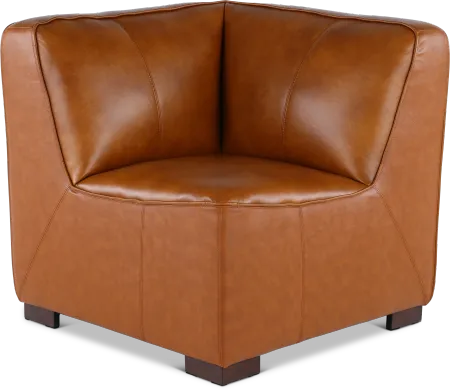 Denver Tobacco Brown Leather Modular Corner Chair