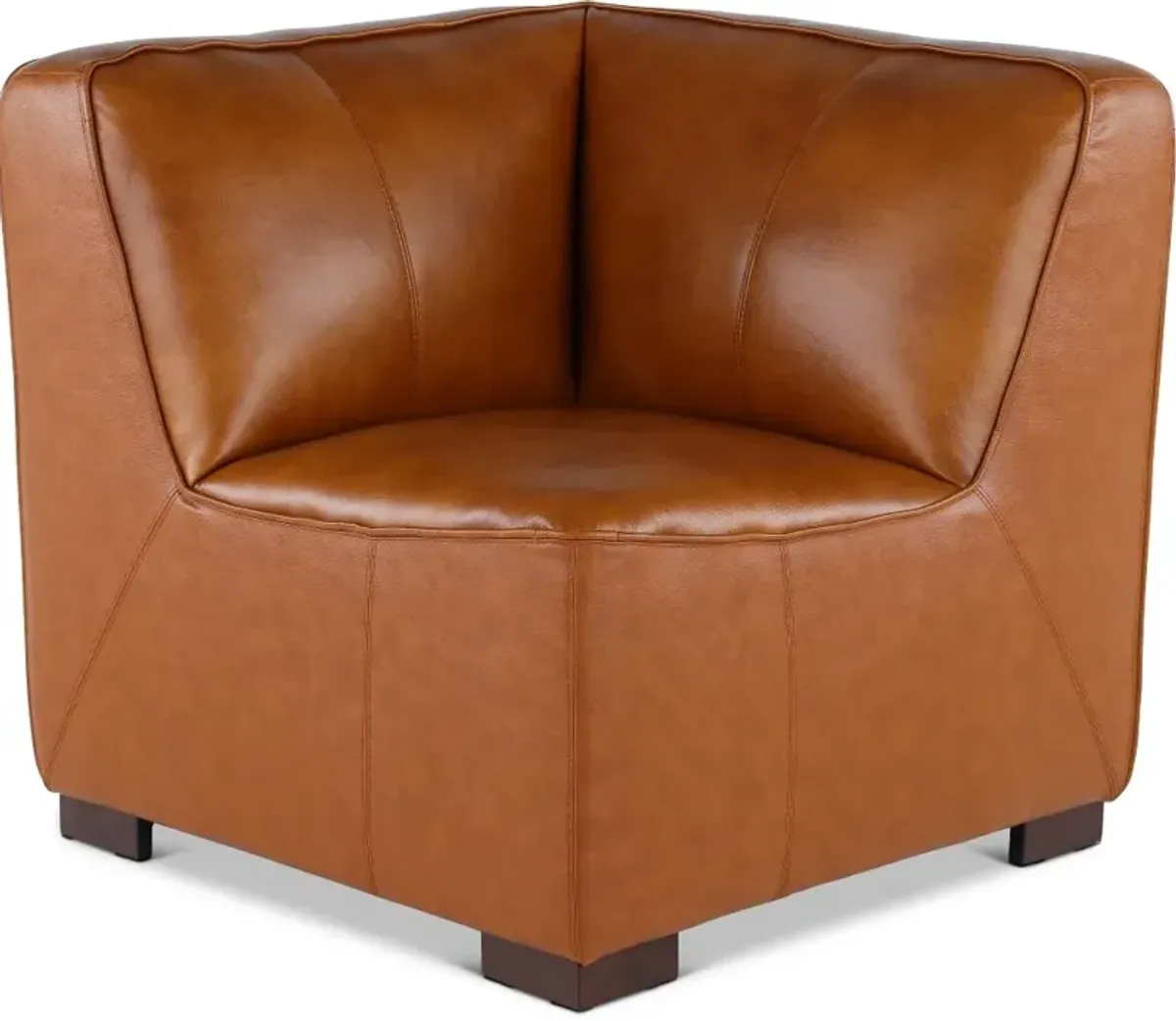 Denver Tobacco Brown Leather Modular Corner Chair