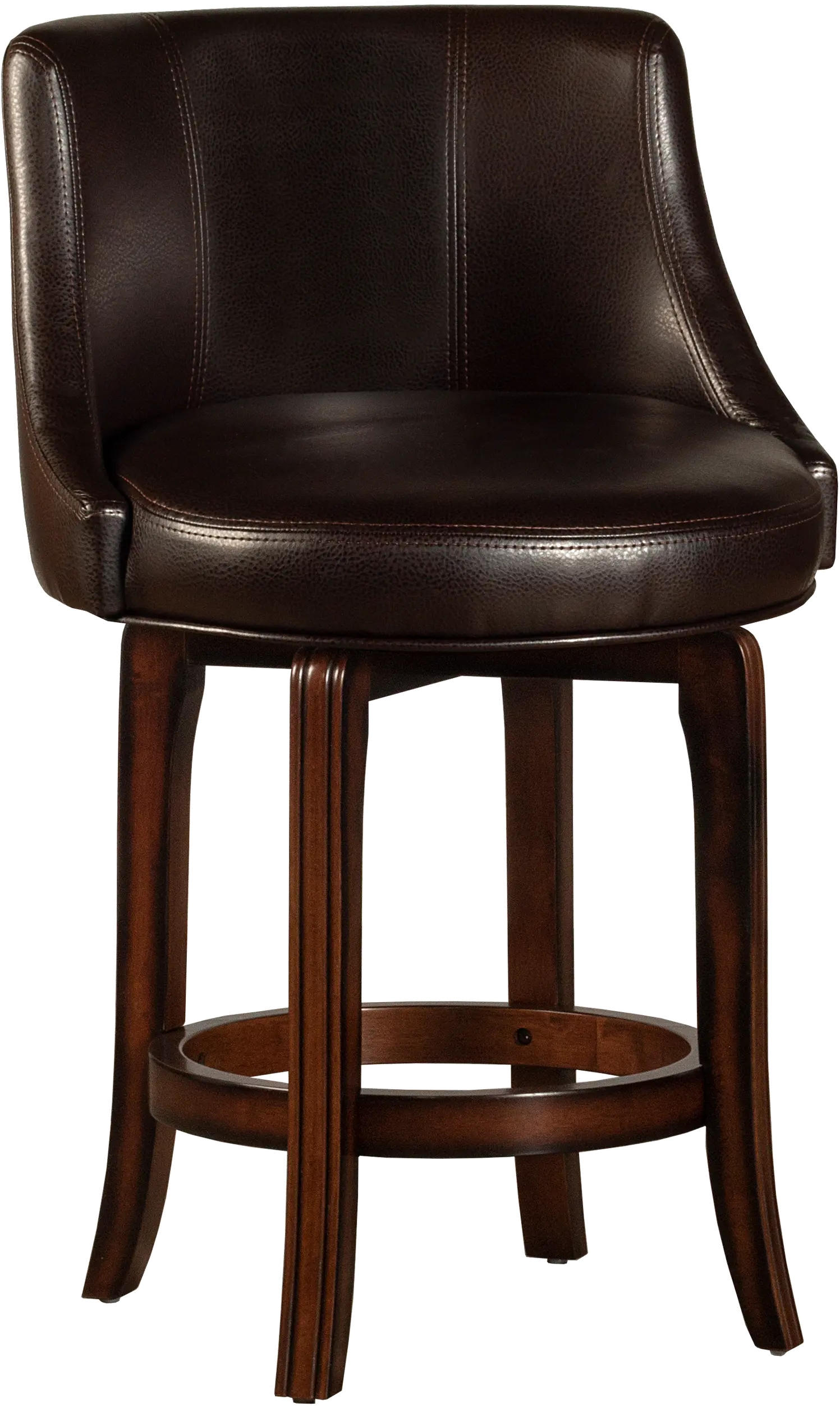 Napa Valley Wood and Upholstered Counter Height Swivel Stool