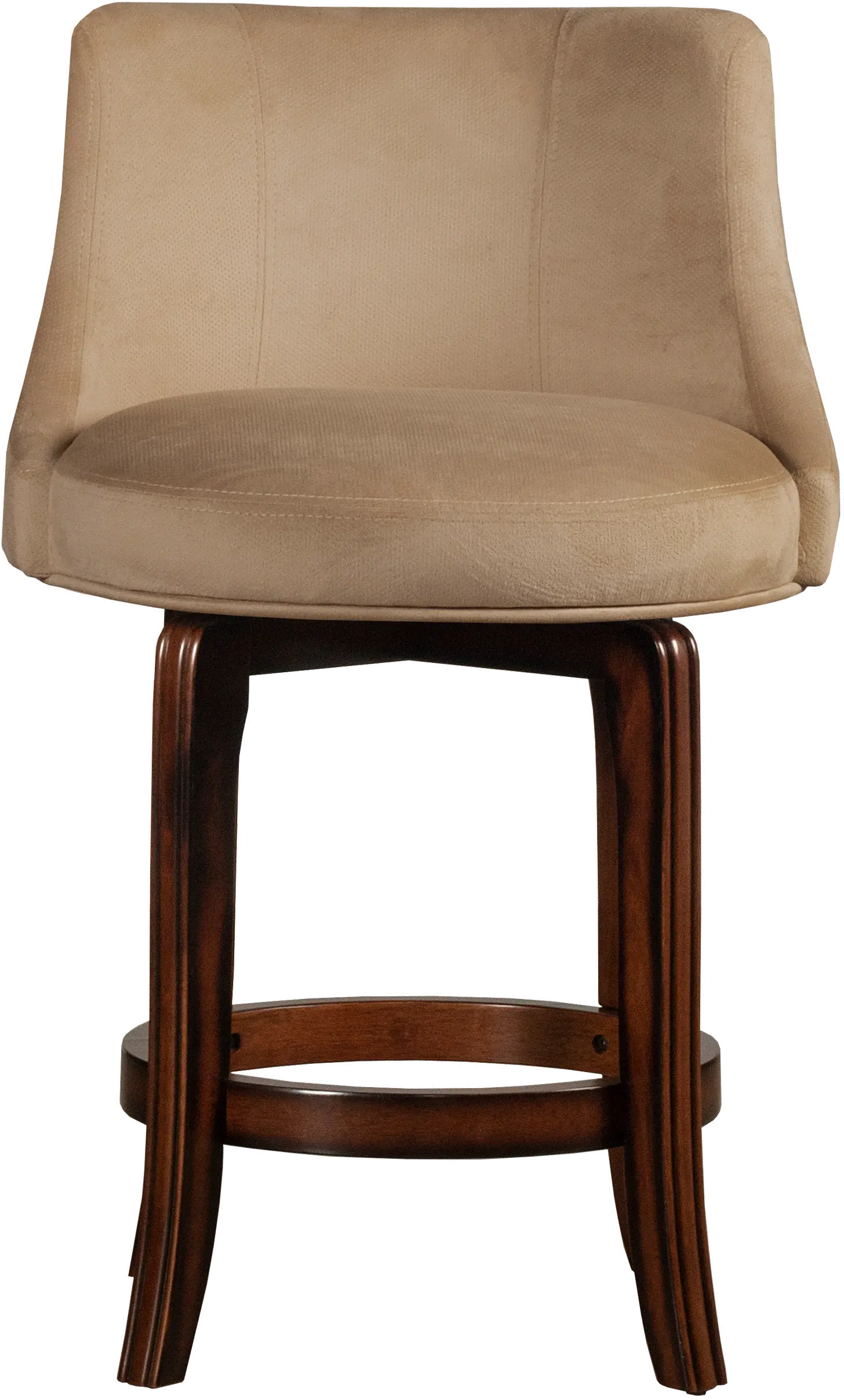 Napa Valley Wood and Upholstered Counter Height Swivel Stool