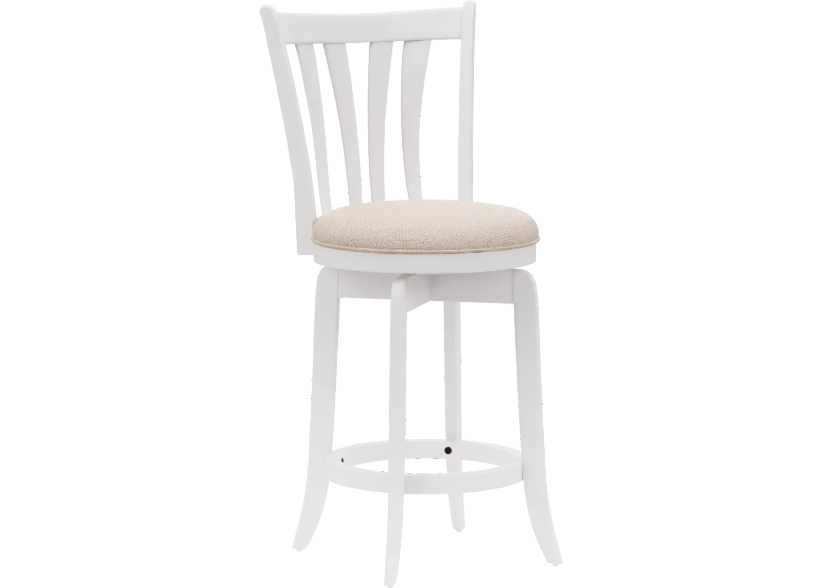 Savana White Swivel Counter Height Stool