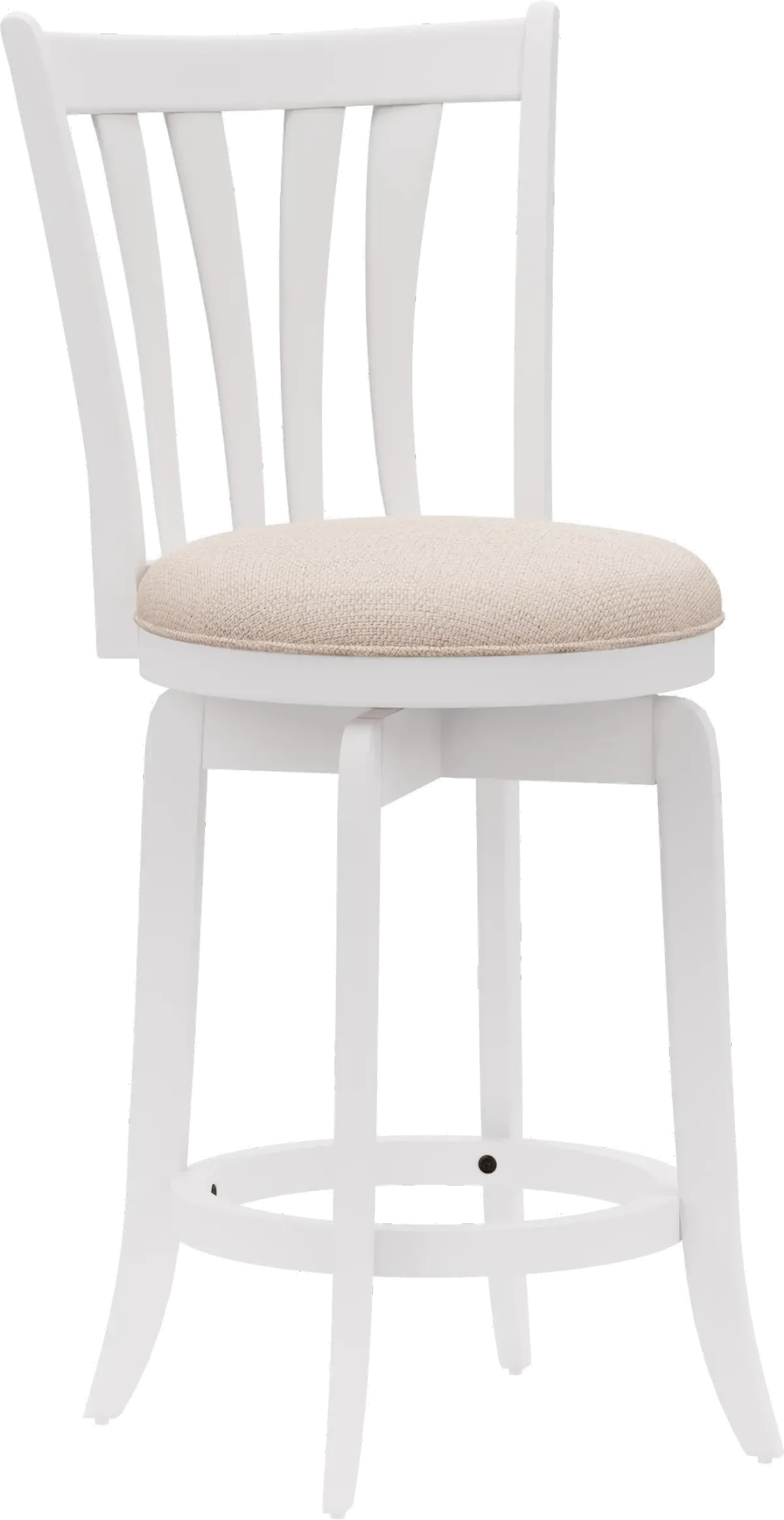 Savana White Swivel Counter Height Stool