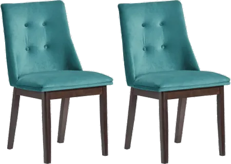 Jade Blue Velvet Dining Chair, Set of 2
