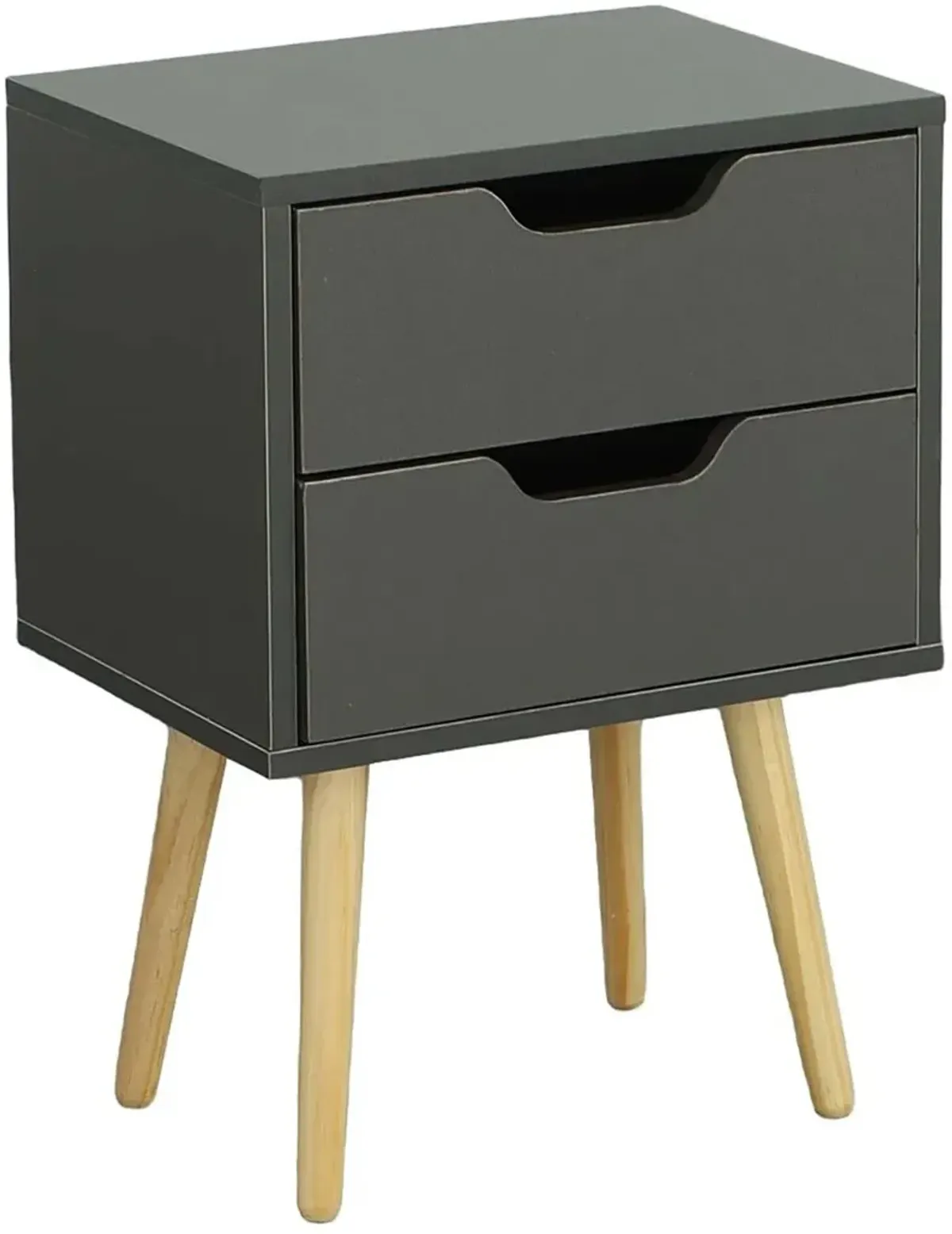 Dreamy Gray 2-Drawer Nightstand