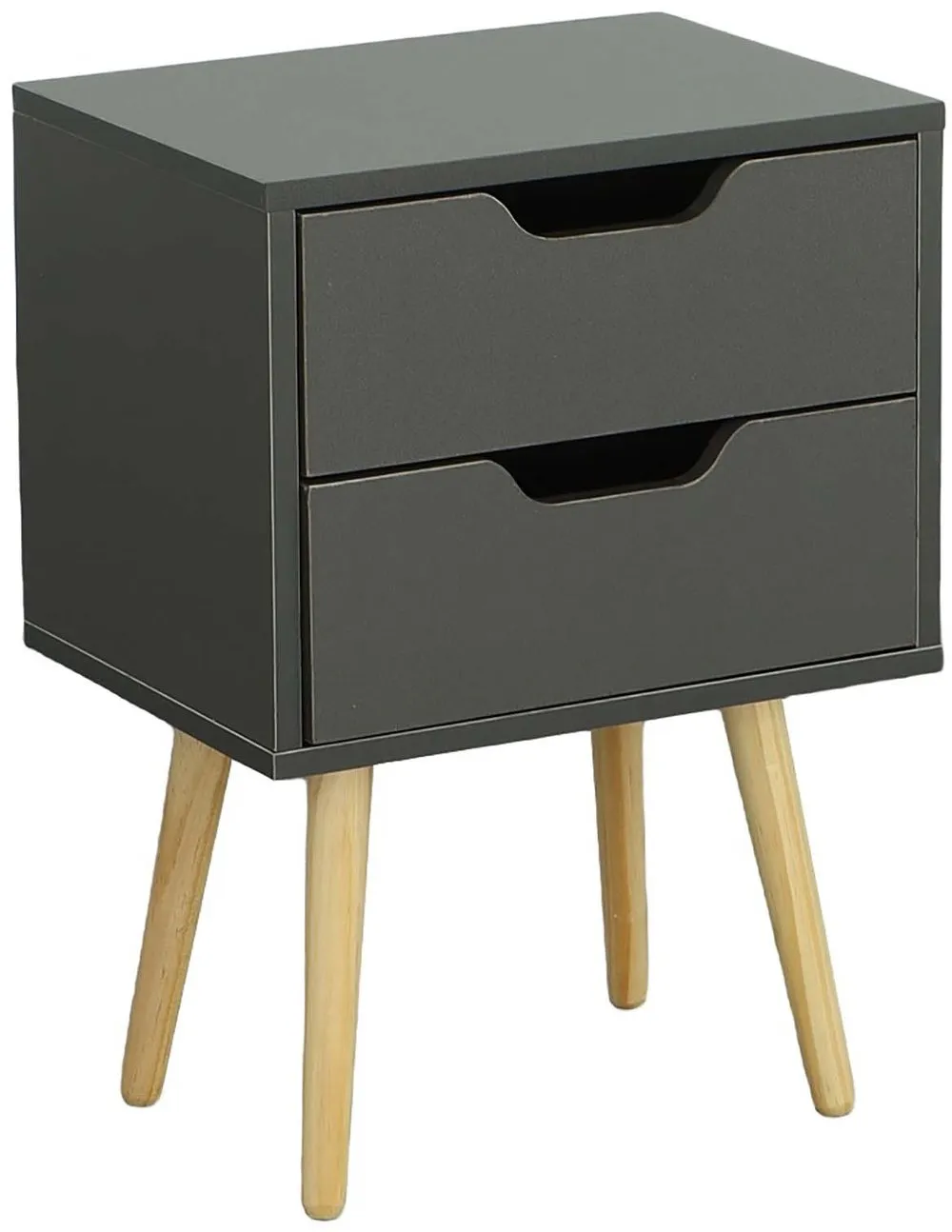 Dreamy Gray 2-Drawer Nightstand