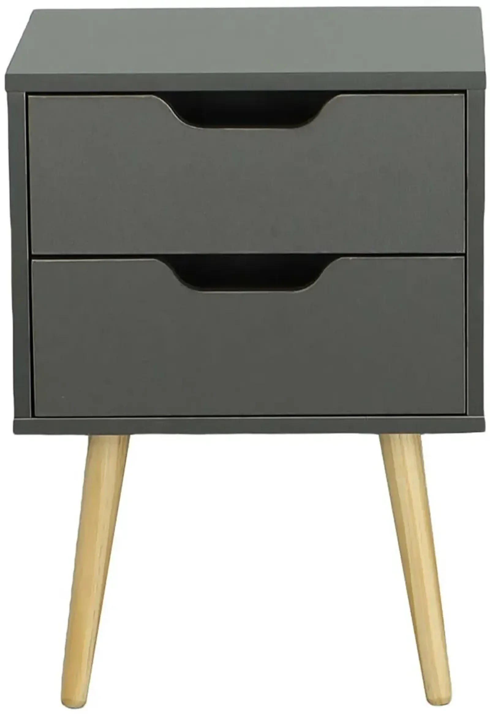 Dreamy Gray 2-Drawer Nightstand