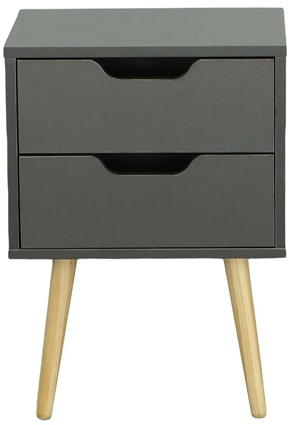 Dreamy Gray 2-Drawer Nightstand