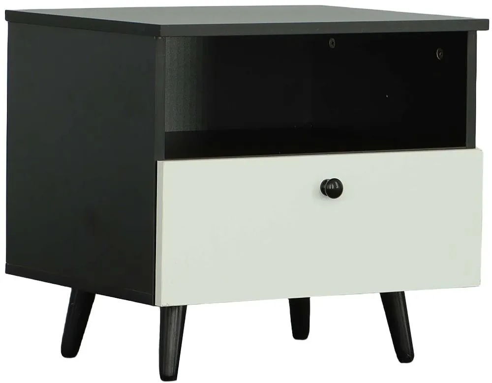 Dreamy Black and White Nightstand