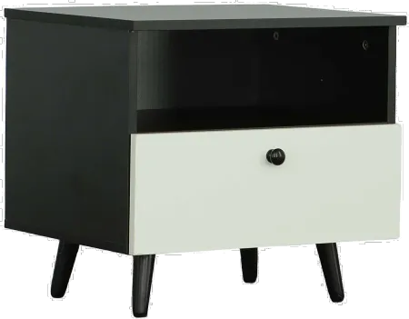 Dreamy Black and White Nightstand