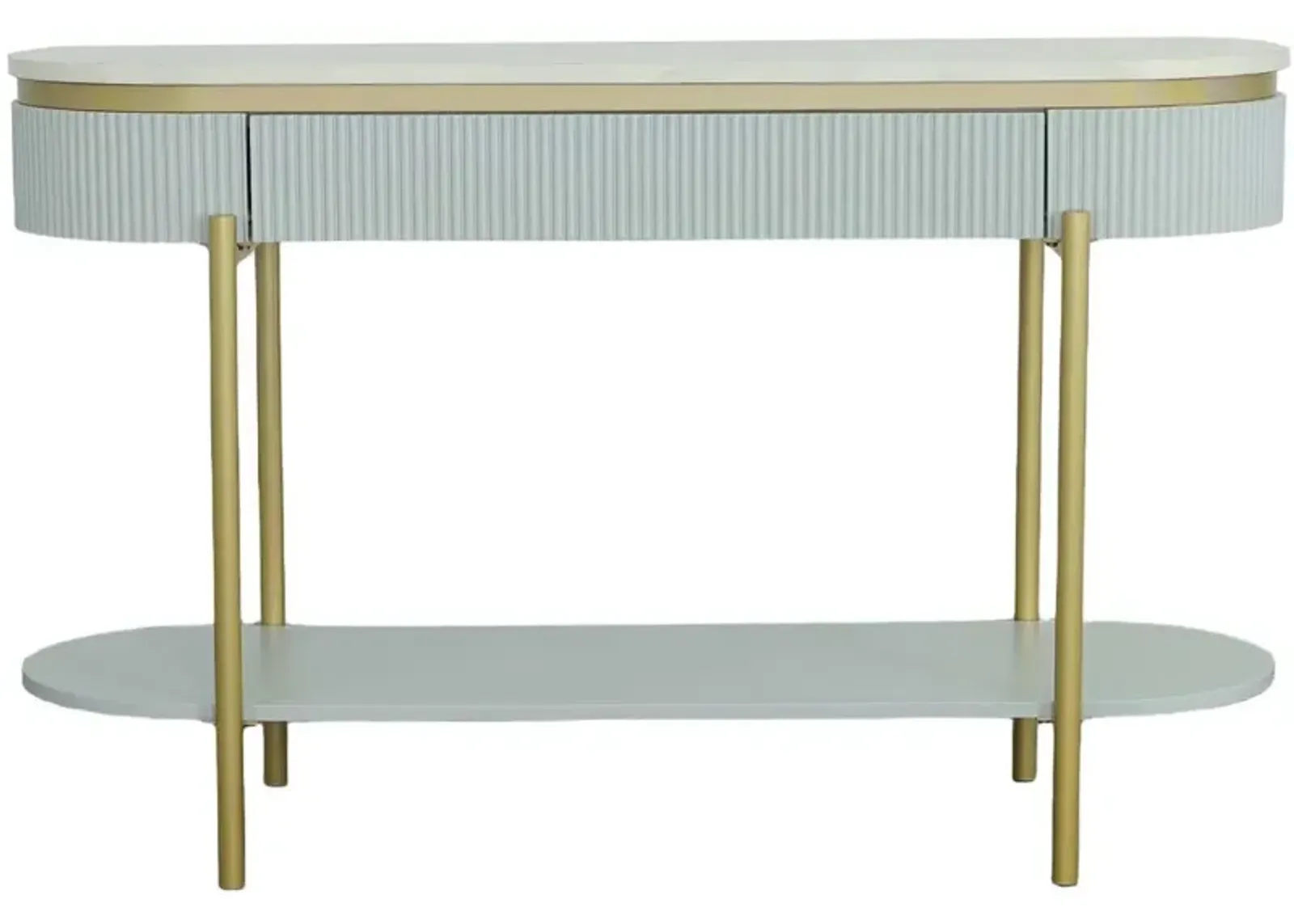 Deco White Console Table