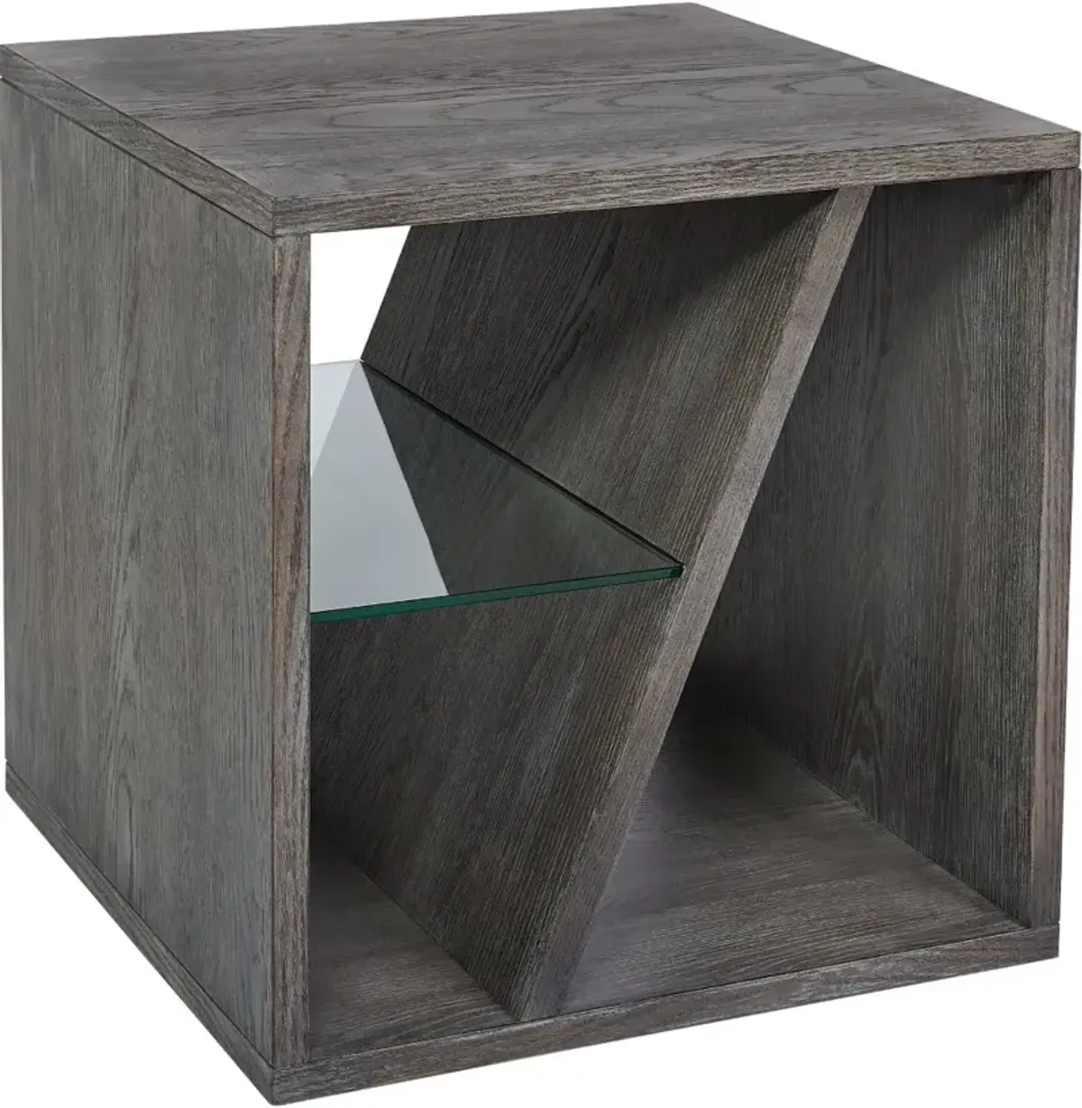 8th Street Gray End Table