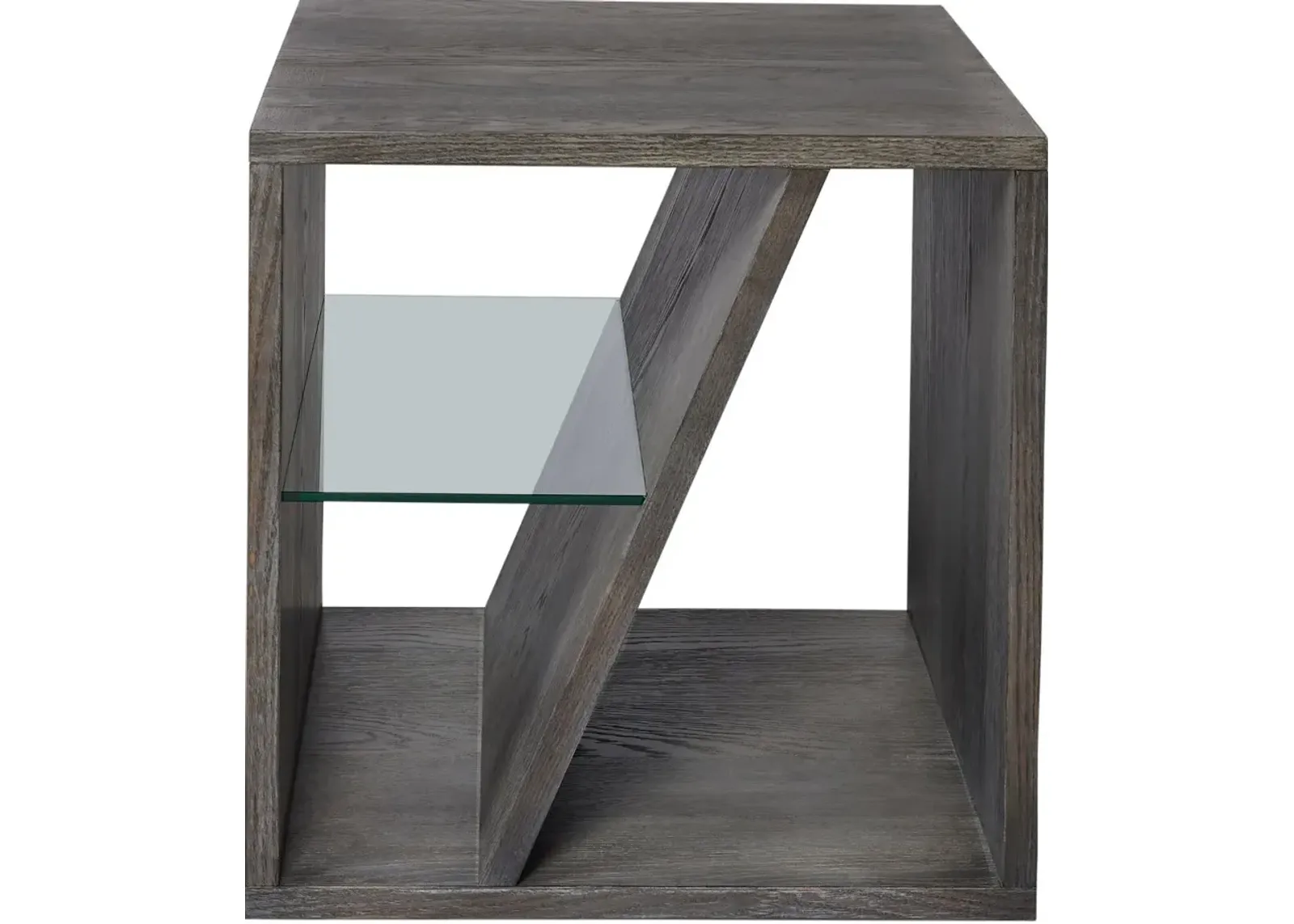 8th Street Gray End Table