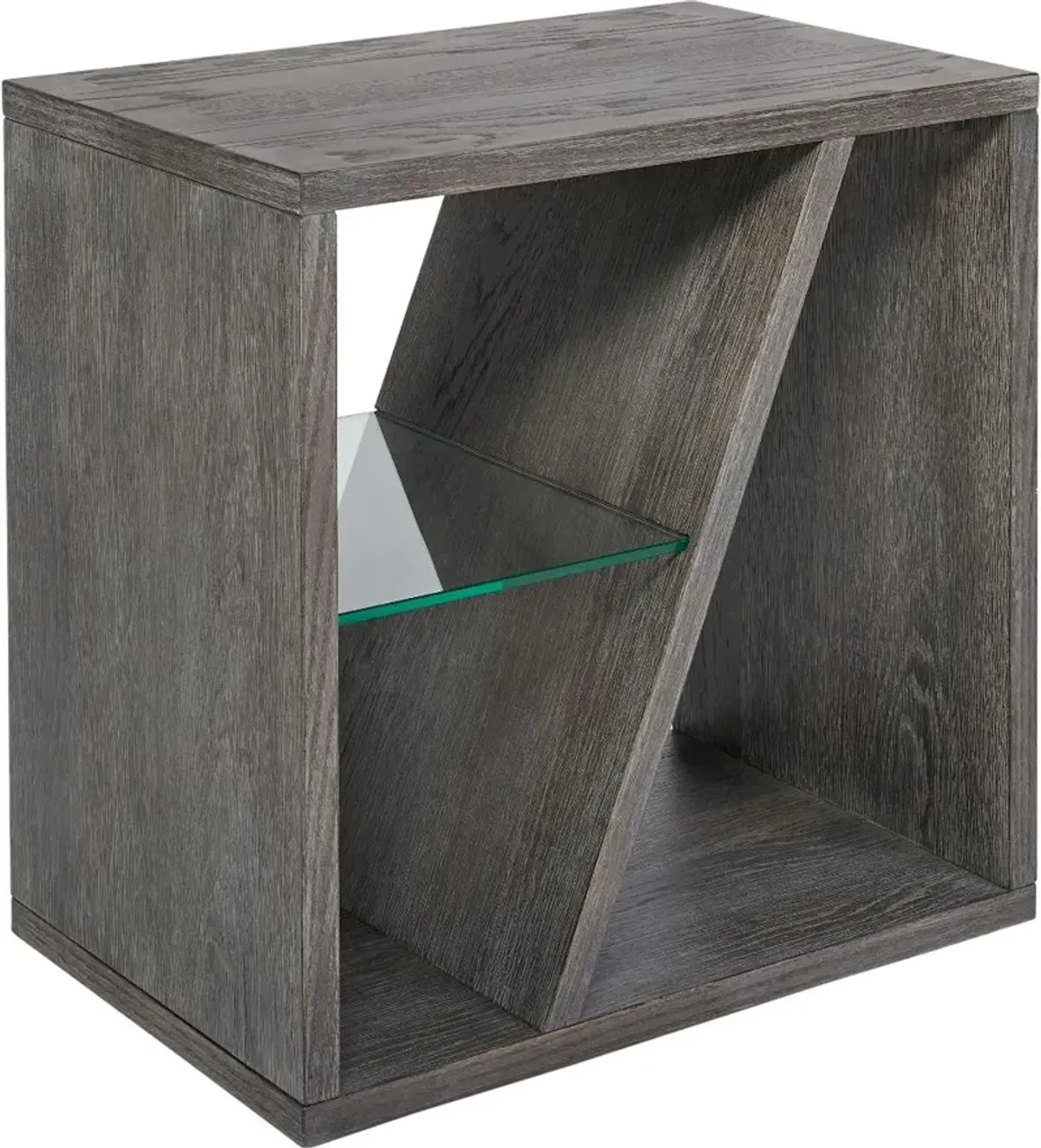 8th Street Gray Chairside Table