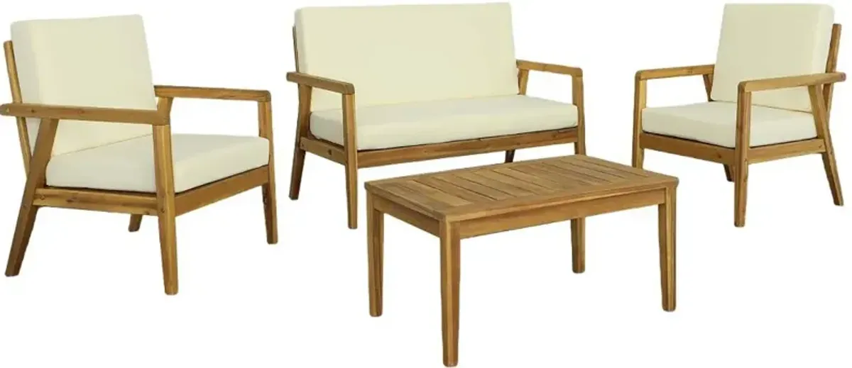 Cape Cod Natural 4 pc Outdoor Seating Set