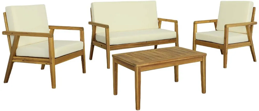 Cape Cod Natural 4 pc Outdoor Seating Set