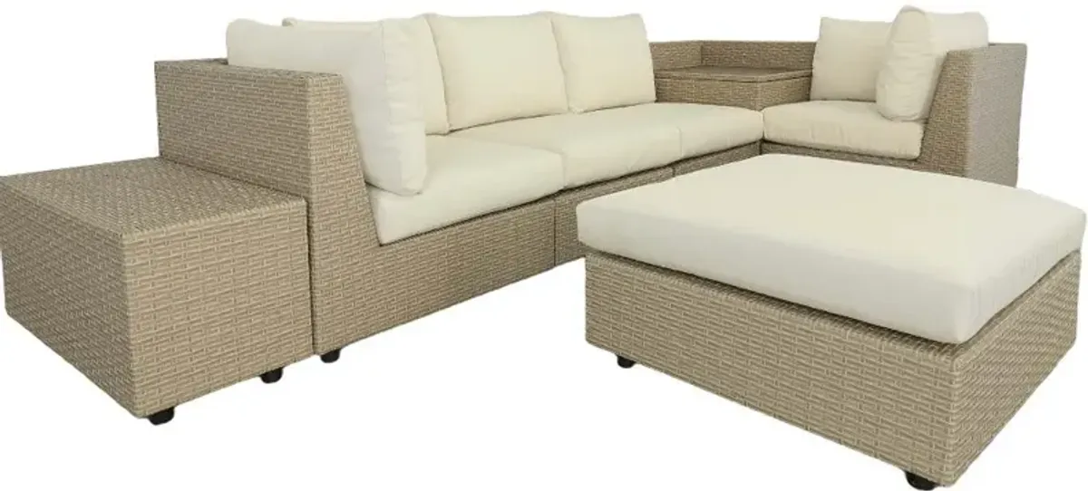 Shelter Island Outdoor Ottoman with Cushion