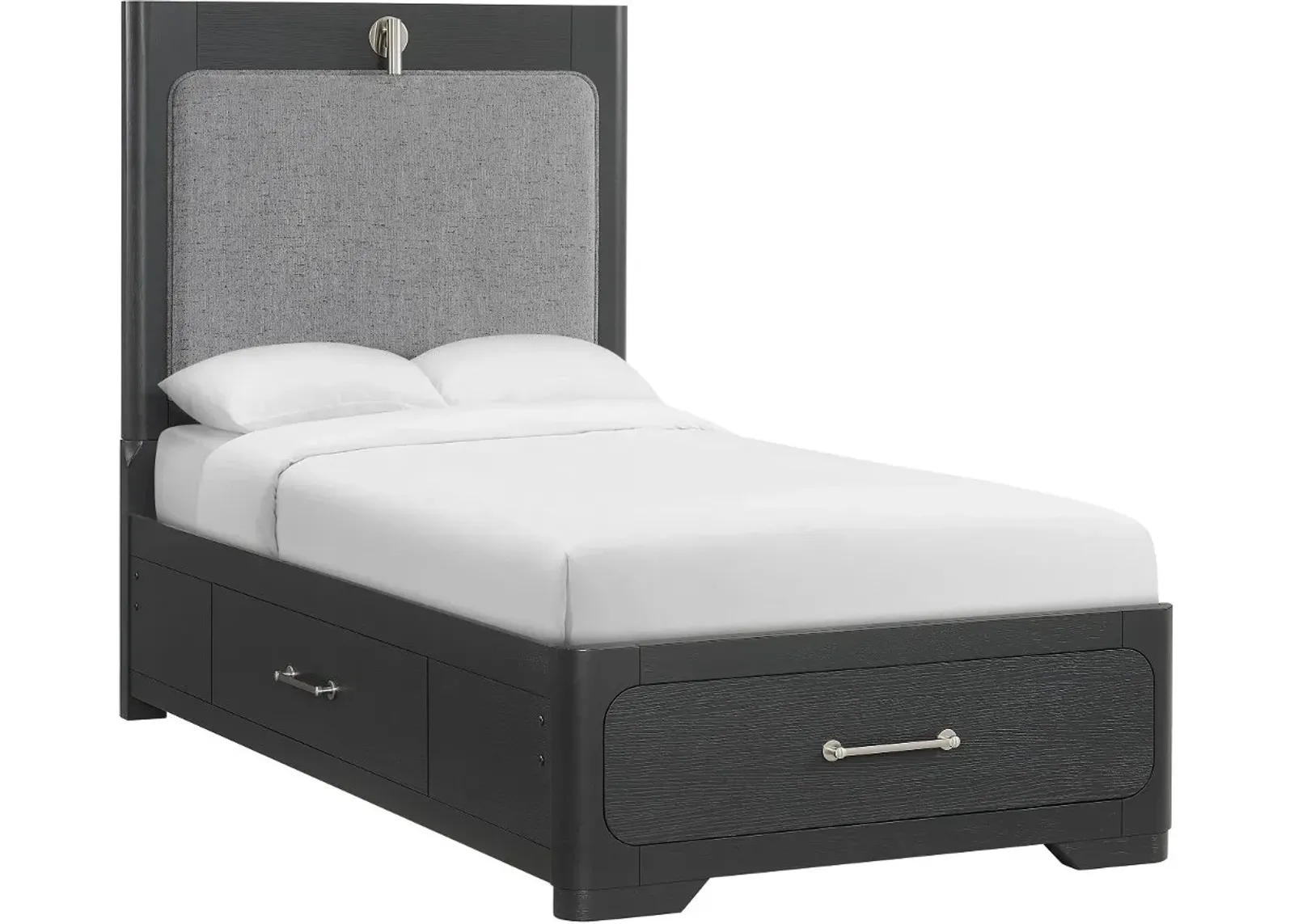 Loft Black Twin Storage Bed