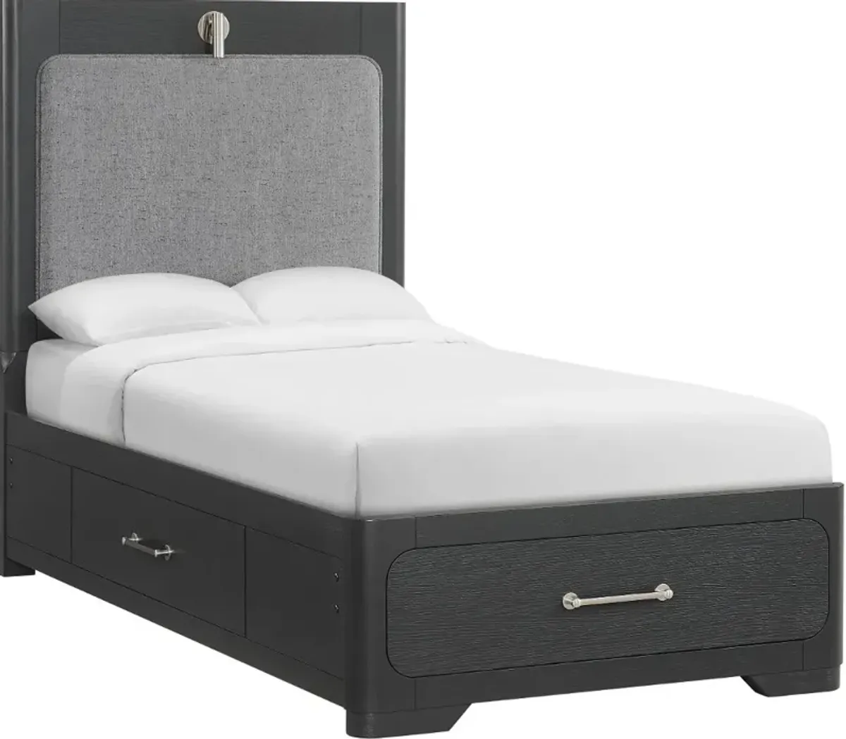 Loft Black Twin Storage Bed