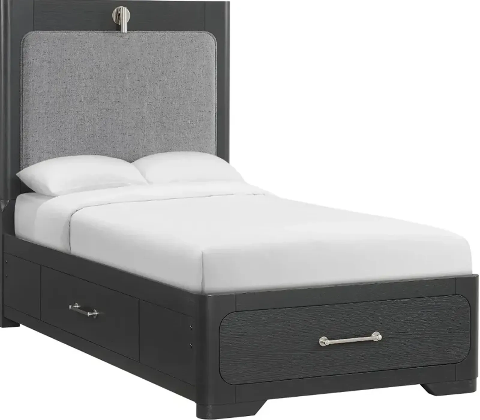 Loft Black Twin Storage Bed