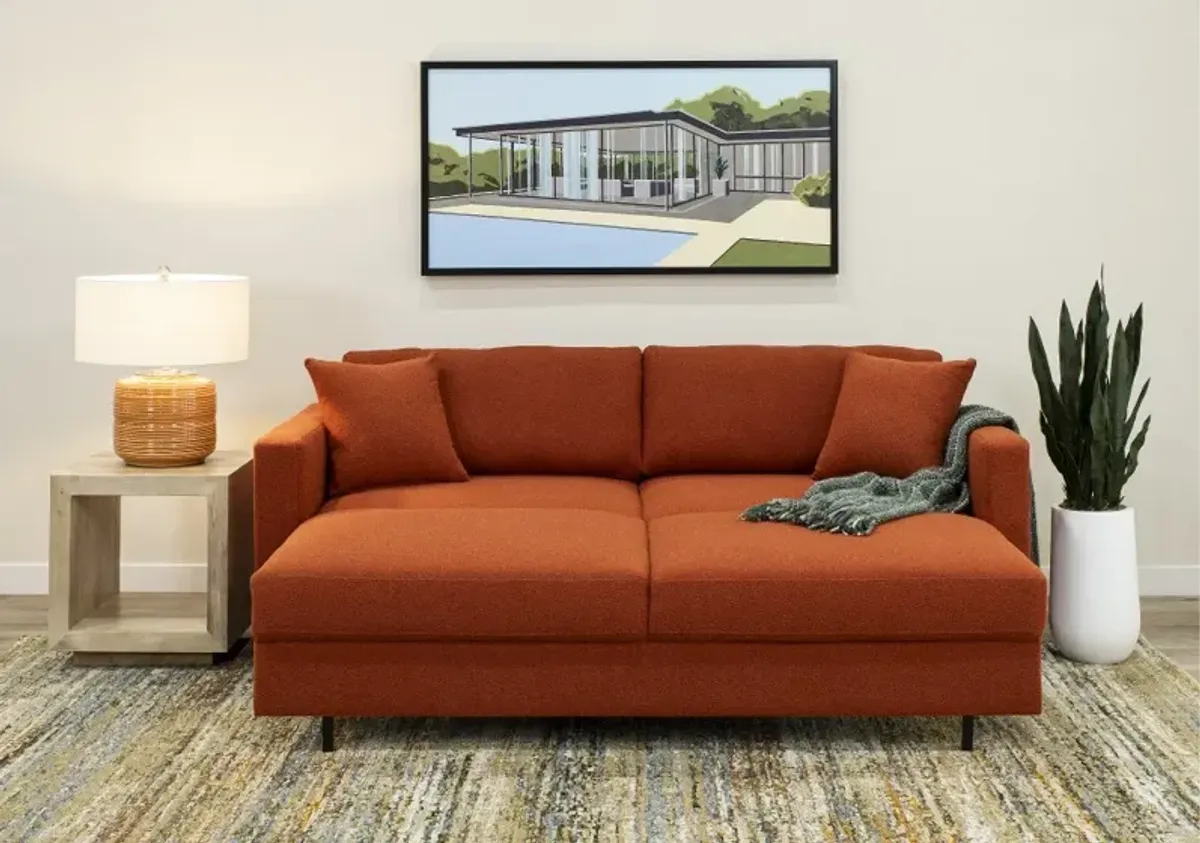 Bianca Orange Pop Up Sleeper Sofa