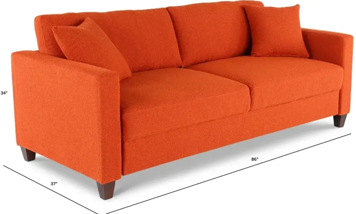 Bianca Orange Pop Up Sleeper Sofa