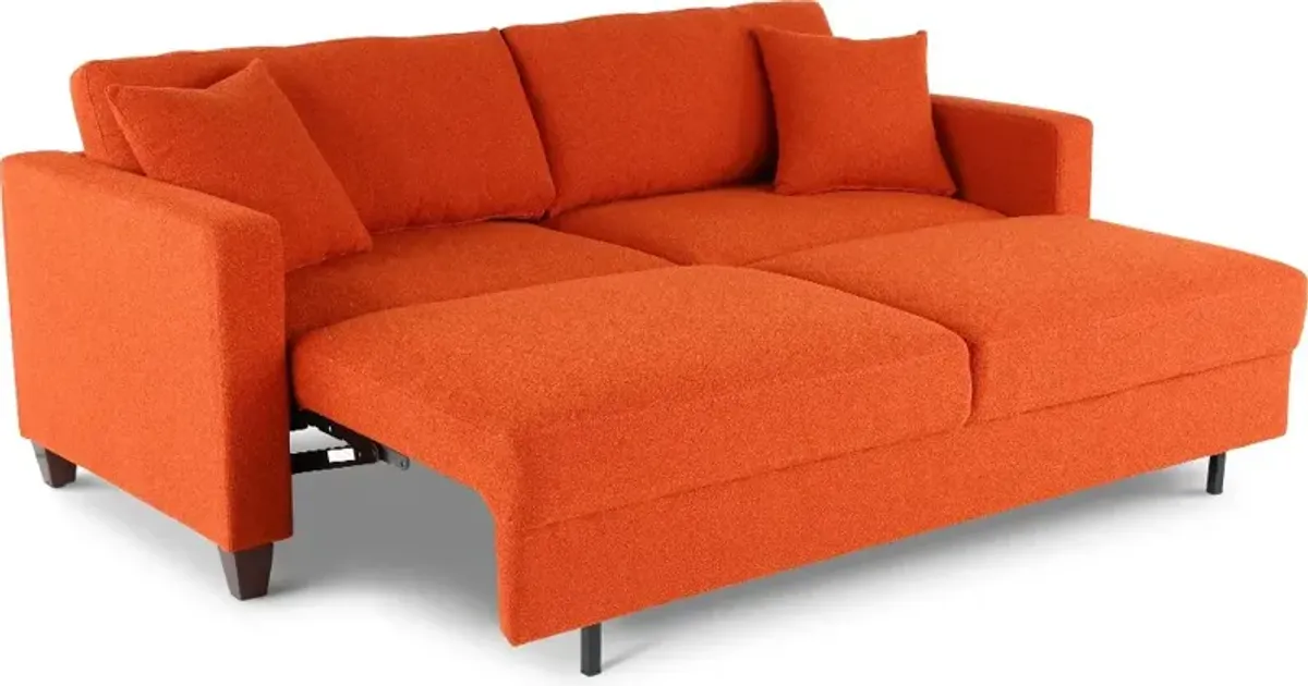 Bianca Orange Pop Up Sleeper Sofa