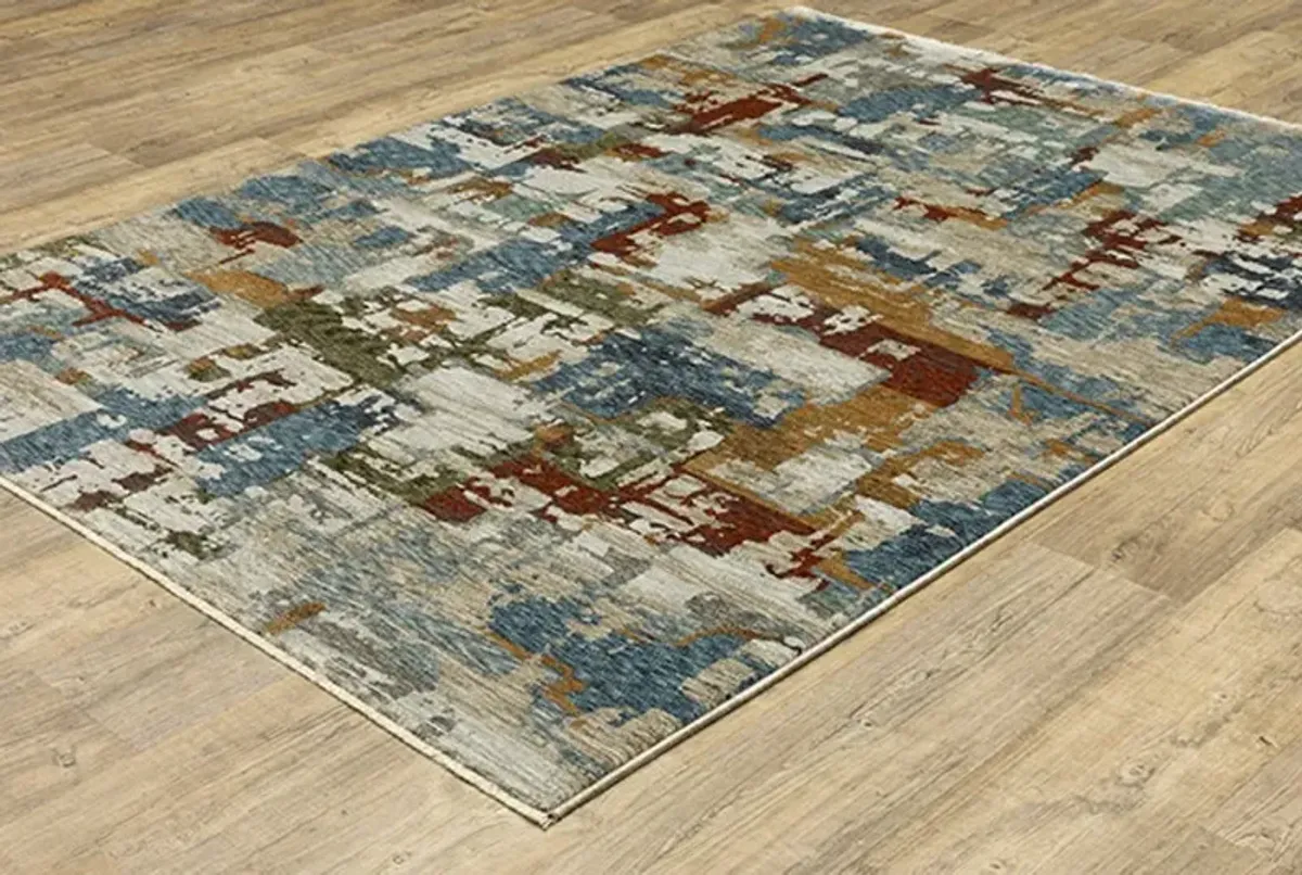 Hayden 5 x 8 Contemporary Beige Multicolor Area Rug