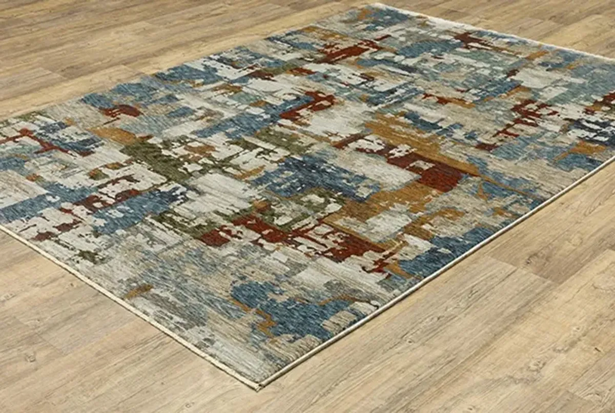 Hayden 8 x 11 Contemporary Beige Multicolor Area Rug