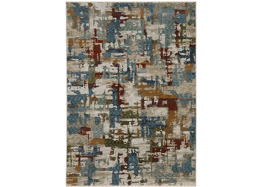 Hayden 8 x 11 Contemporary Beige Multicolor Area Rug